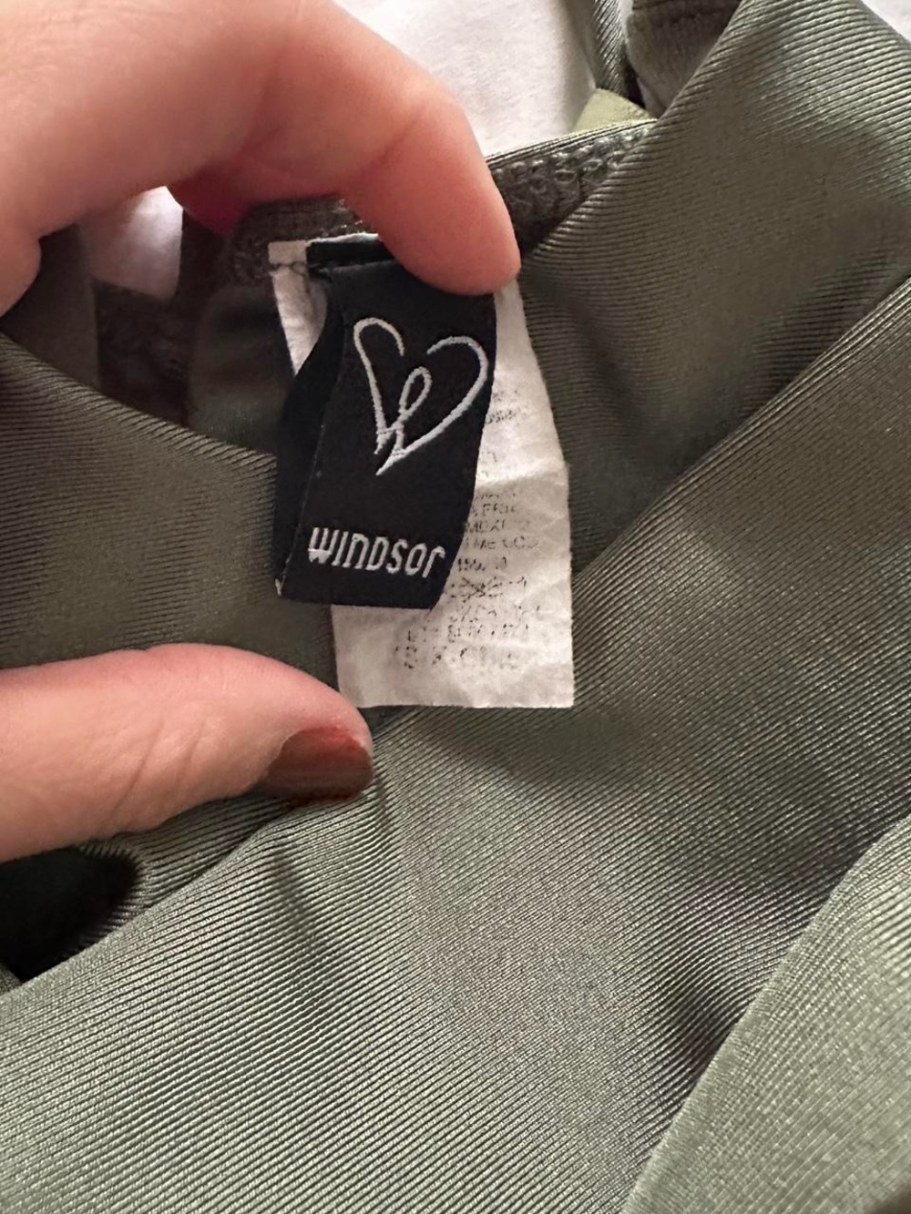 Windsor Olive Green Spaghetti Strap Maxi Dress with High Slit - Picture 3 of 5
